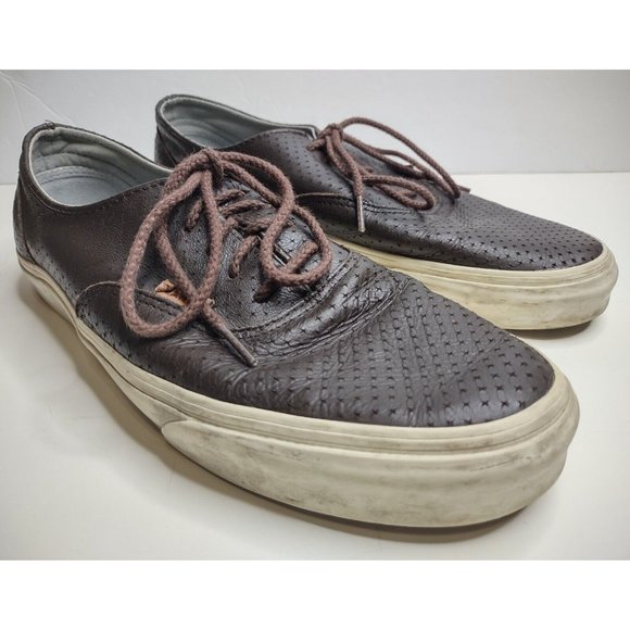 Vans Ultracush Brown Leather Skate Shoe Sneaker Low Top Men's Size 11 - Picture 1 of 11
